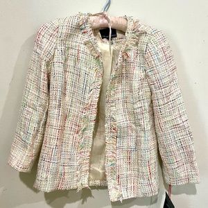 CYNTHIA ROWLEY tweed blazer